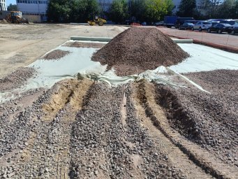 дубль--Устройство парковки из асфальтной крошки "Объект Земледельческая" 1