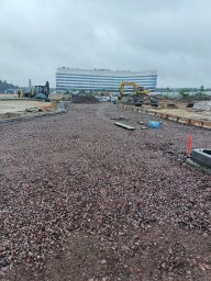 дубль--Подготовка основания и асфальтирование "клиника Белоостров" 5