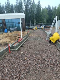 Подготовка основания и асфальтирование "клиника Белоостров" 2