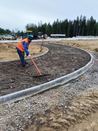 дубль--Подготовка основания и асфальтирование "клиника Белоостров" 4